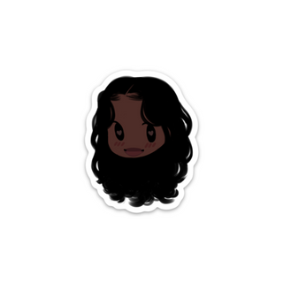 Hair Sticker | Wavy Middle Part