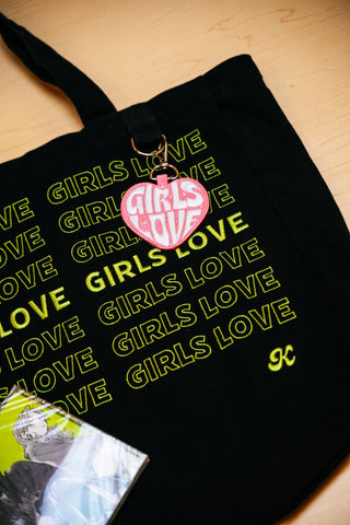 Tote Bag | Girls Love - BLK/GR [Preorder:  Ships November 2026]