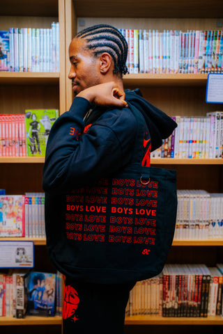 Tote Bag | Boys Love - BLK/RD [Preorder:  Ships November 2026]
