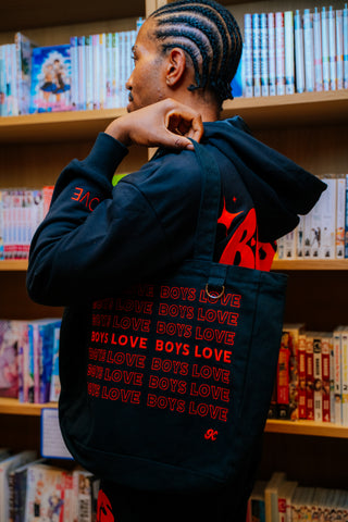 Tote Bag | Boys Love - BLK/RD [Preorder:  Ships November 2026]