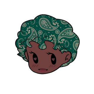 Bonnet Sticker | Green Paisley