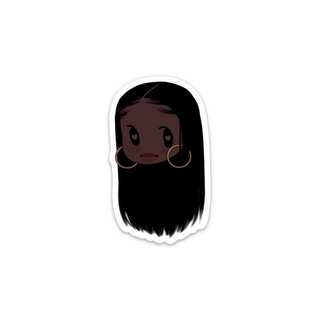 Hair Sticker | Straight Middle Part