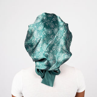 Tie Bonnet | Green Paisley