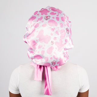 Tie Bonnet | Pink Cow