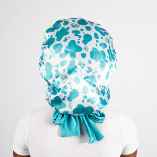 Tie Bonnet | Teal Cow [PRESALE: SHIPS MAY 2025]