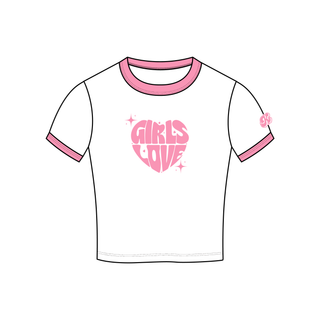 Tee | Girls Love - WH/PK [Presale:  Ships November 2026]