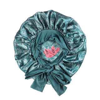 Tie Bonnet | Green Paisley